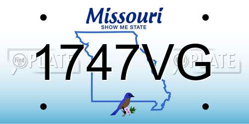 1747VG Missouri License Plate