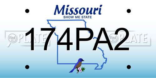 174PA2 Missouri License Plate