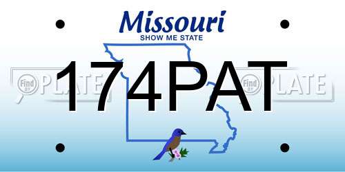 174PAT Missouri License Plate