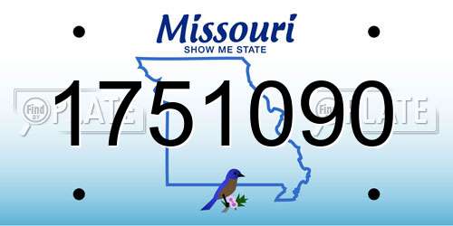 1751090 Missouri License Plate