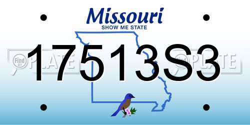 17513S3 Missouri License Plate