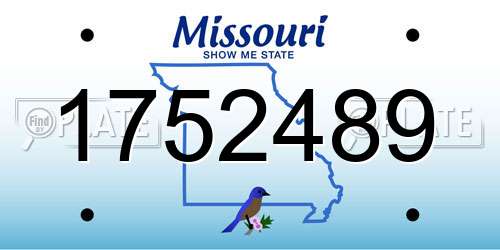1752489 Missouri License Plate