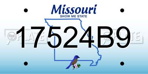 17524B9 Missouri License Plate