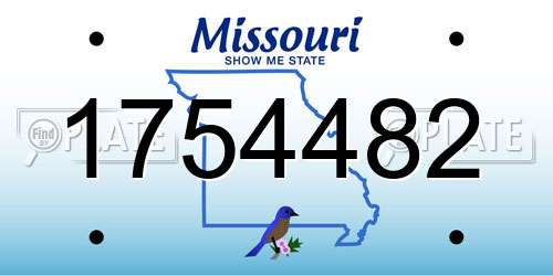 1754482 Missouri License Plate