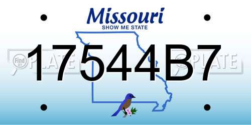 17544B7 Missouri License Plate