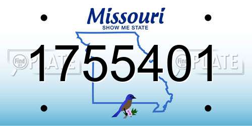 1755401 Missouri License Plate