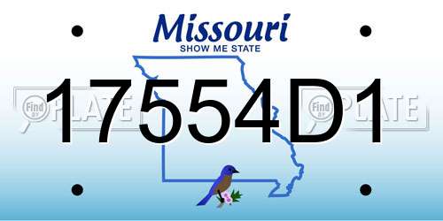 17554D1 Missouri License Plate
