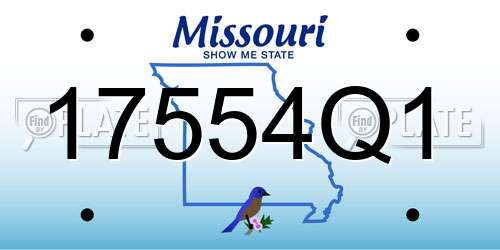 17554Q1 Missouri License Plate