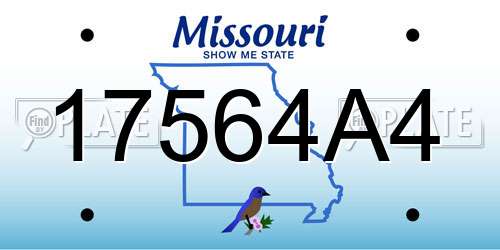 17564A4 Missouri License Plate