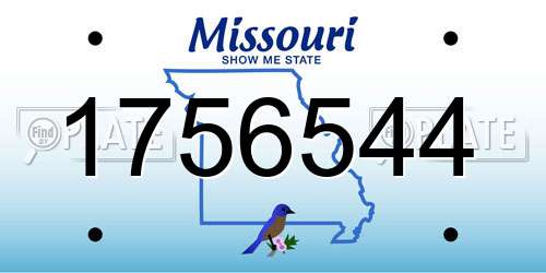 1756544 Missouri License Plate