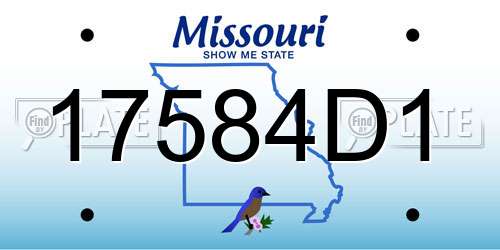 17584D1 Missouri License Plate