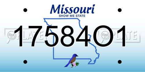 17584O1 Missouri License Plate