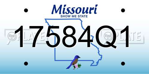 17584Q1 Missouri License Plate