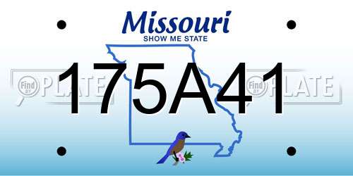 175A41 Missouri License Plate