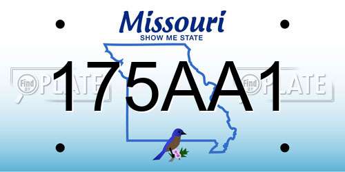 175AA1 Missouri License Plate