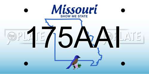 175AAI Missouri License Plate