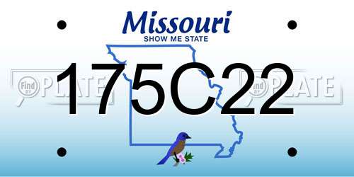 175C22 Missouri License Plate