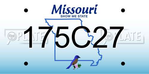 175C27 Missouri License Plate