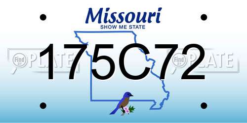 175C72 Missouri License Plate