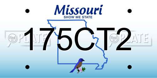 175CT2 Missouri License Plate