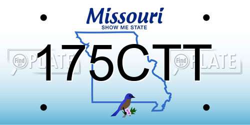 175CTT Missouri License Plate