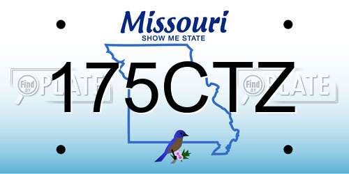 175CTZ Missouri License Plate