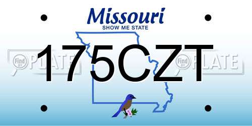 175CZT Missouri License Plate