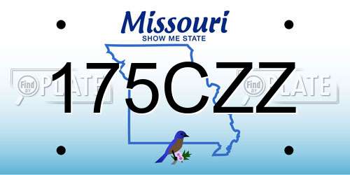 175CZZ Missouri License Plate