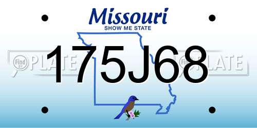 175J68 Missouri License Plate