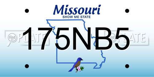 175NB5 Missouri License Plate