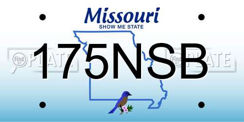 175NSB Missouri License Plate