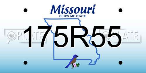 175R55 Missouri License Plate