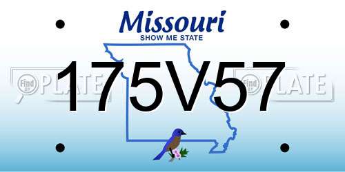 175V57 Missouri License Plate