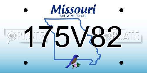175V82 Missouri License Plate