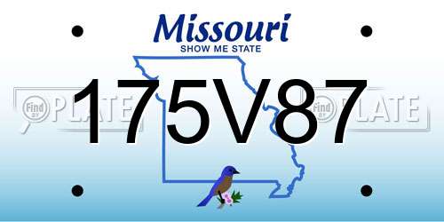 175V87 Missouri License Plate