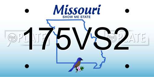 175VS2 Missouri License Plate
