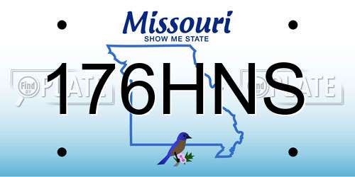 176HNS Missouri License Plate