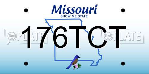 176TCT Missouri License Plate