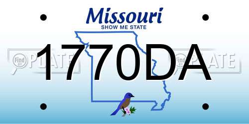 1770DA Missouri License Plate