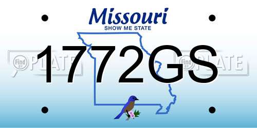 1772GS Missouri License Plate