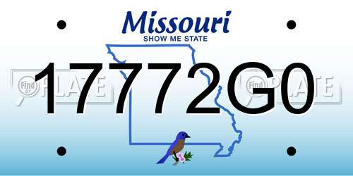 17772G0 Missouri License Plate