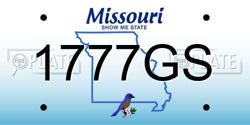 1777GS Missouri License Plate
