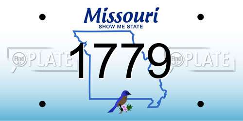 1779 Missouri License Plate