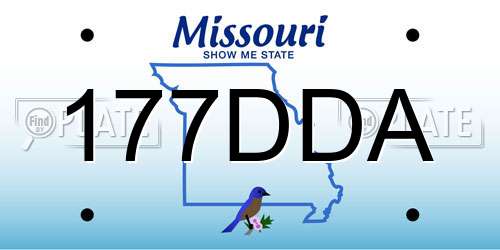 177DDA Missouri License Plate