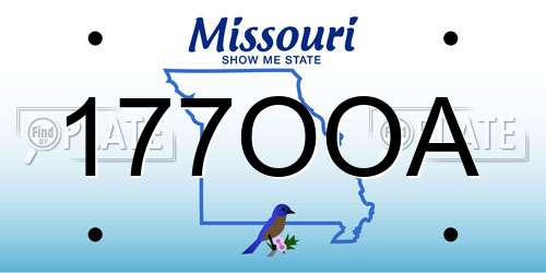 177OOA Missouri License Plate
