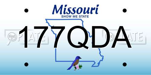 177QDA Missouri License Plate