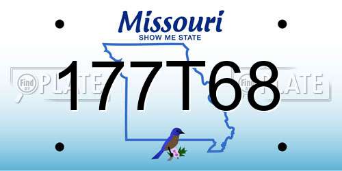 177T68 Missouri License Plate