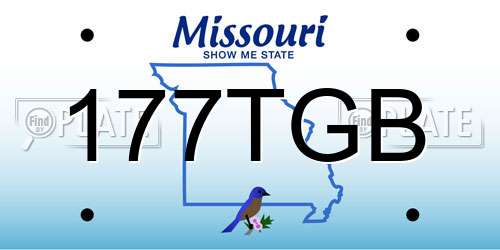 177TGB Missouri License Plate