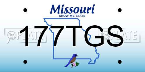 177TGS Missouri License Plate
