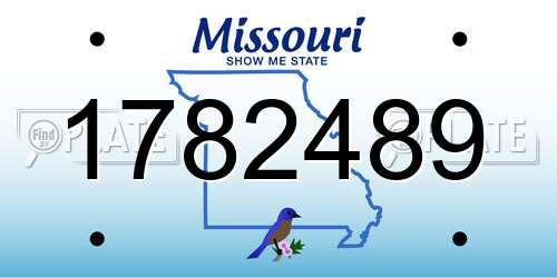 1782489 Missouri License Plate